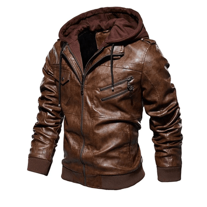 Metro Cognac Leather Jacket
